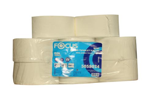 Focus Extra Mini Jumbo Tuvalet Kağıdı 2 Katlı 12 Rulo (50003077) 150Mt