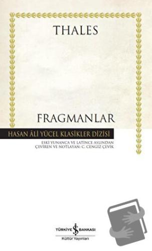 Fragmanlar (Ciltli) - Thales - İş Bankası Kültür Yayınları - Fiyatı - 