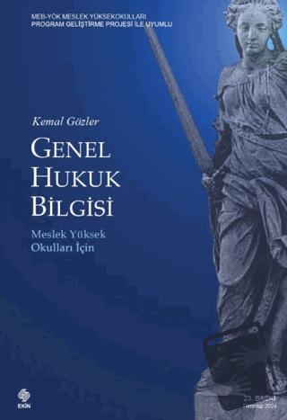 Genel Hukuk Bilgisi - Kemal Gözler - Ekin Basım Yayın - Fiyatı - Yorum