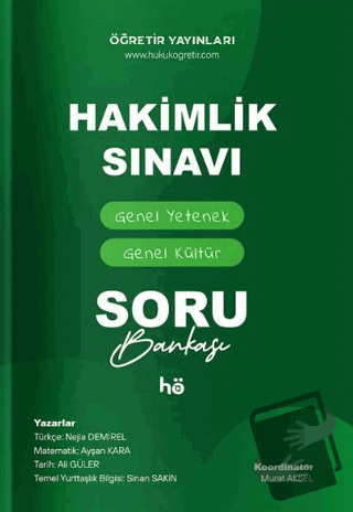 Genel Yetenek Genel Kültür Hakimlik Sınavı Soru Bankası - Kolektif - Ö