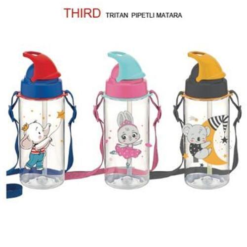 Gıpta Matara Thırd Tritan Desenli Pipetli 500 Cc K7511 - - Gıpta - Fiy