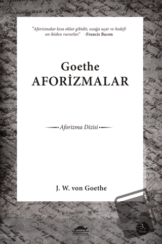 Goethe Aforizmalar - Johann Wolfgang von Goethe - Maya Kitap - Fiyatı 