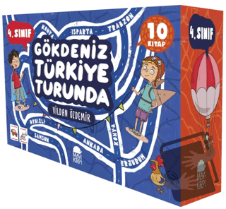 Gökdeniz Türkiye Turunda 4. Sınıf Seti (10 Kitap) - Vildan Özdemir - M