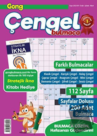 Gong Çengel Bulmaca Ocak - Şubat - Mart 2021 (5'li Set) - Kolektif - M