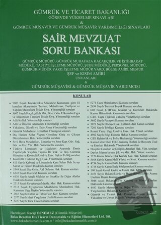 Görevde Yükselme Sınavları - Gümrük Müşavir ve Müşavir Yardımcılığı Sı