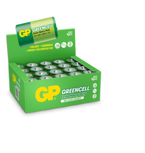 Gp Greencel R20 Kalın D Boy Çinko Pil 20'Li Paket Gp13-2S2 - - Gp - Fi