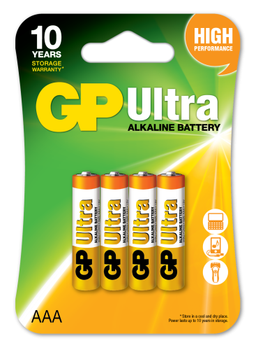 Gp Lr03 Aaa Boy Ultra Alkalin İnce Kalem Pil 4'Lü Paket Gp24Aumb-U4 - 