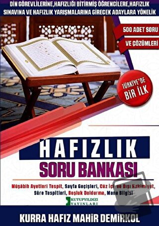 Hafızlık Soru Bankası - Mahir Demirkol - Kutup Yıldızı Yayınları - Fiy