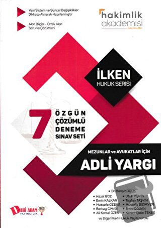 Hakimlik Akademisi Adli Yargı 7'li Çözümlü Deneme Sınavı - Barış Küçük