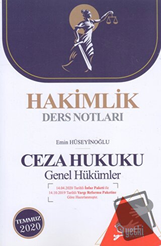 Hakimlik Ders Notları Ceza Hukuku Genel Hükümler - Emin Hüseyinoğlu - 