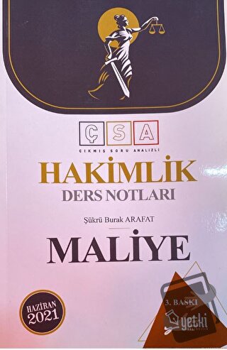 Hakimlik Maliye Ders Notları - Şükrü Burak Ararat - Yetki Yayınları - 