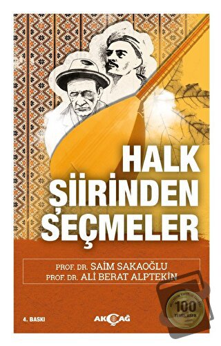 Halk Şiirinden Seçmeler - Ali Berat Alptekin - Akçağ Yayınları - Fiyat