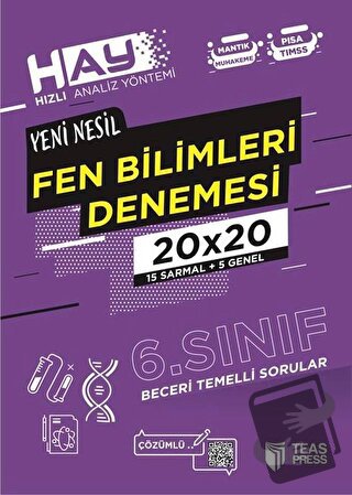 HAY 6. Sınıf Fen Bilimleri Branş Deneme - Kolektif - Teas Press - Fiya