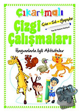 Hayvanlarla İlgili Aktiviteler - Çıkartmalı Çizgi Çalışmaları - Kolekt