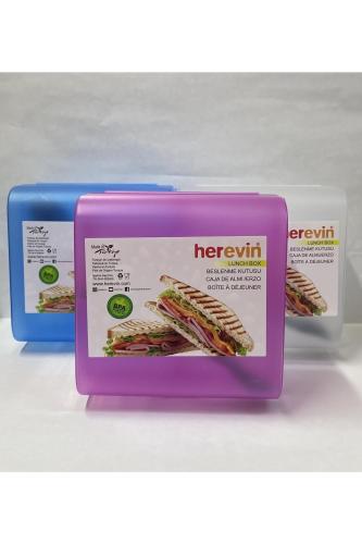 Herevin Beslenme Kutusu-Naturel-Pembe-Mavi 161274-000 - - Herevin - Fi