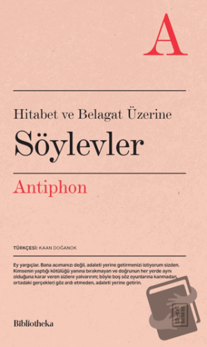 Hitabet ve Belagat Üzerine Söylevler - Antiphon - Ketebe Yayınları - F