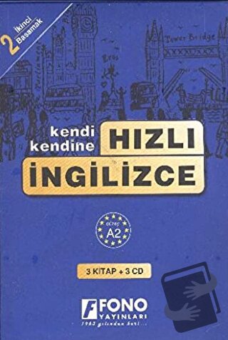 Hızlı İngilizce 2. Basamak (3 kitap + 3 CD) - Bahire Şerif - Fono Yayı