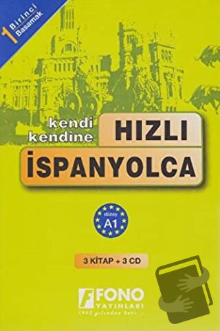 Hızlı İspanyolca 1. Basamak (3 Kitap) CD'li - Kolektif - Fono Yayınlar