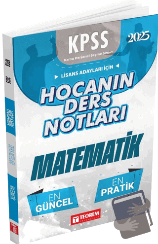 Hocanın Ders Notları Matematik - Kolektif - Teorem Yayıncılık - Fiyatı