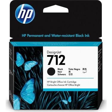 Hp 712 Black Siyah 80Ml Plotter Kartuşu 3Ed71A - - Hp - Fiyatı - Yorum