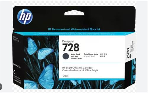 Hp 728 Matte Black Mat Siyah 130Ml Plotter Kartuşu 3Wx25A - - Hp - Fiy