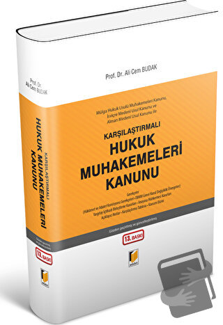 Hukuk Muhakemeleri Kanunu (Ciltli) - Ali Cem Budak - Adalet Yayınevi -