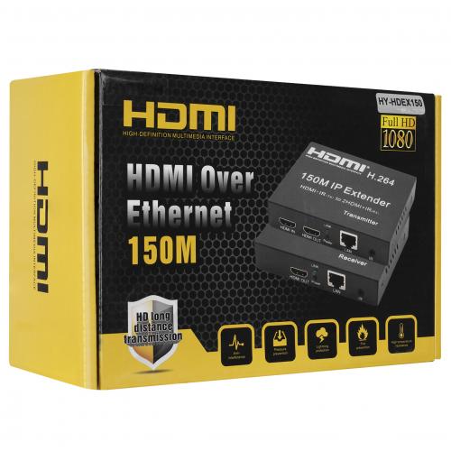 Hytech Hy-Hdex150 Hdmı+Ir(Tx) To 2Hdmı+Ir(Rx) Hdmı 150M Uzatıcı - - Hy