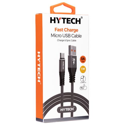 Hytech Hy-X210 3A Micro Usb 1M Gri Data + Sarj Kablosu - - Hytech - Fi