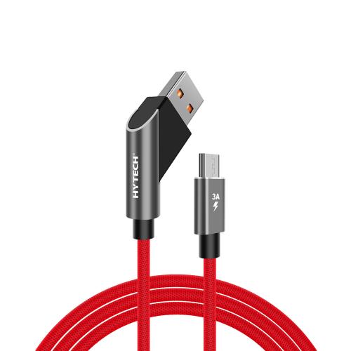 Hytech Hy-X215 3A Micro Usb 1M Kırmızı Data + Sarj Kablosu - - Hytech 