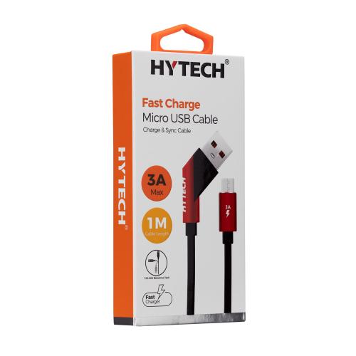 Hytech Hy-X215 3A Micro Usb 1M Siyah Data + Sarj Kablosu - - Hytech - 