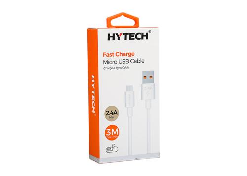 Hytech Hy-X893 3M 2.4A Usb To Micro Usb Beyaz Data + Sarj Kablosu - - 