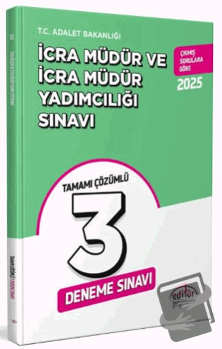 İcra Müdür ve Müdür Yardımcılığı 3 Deneme Tamamı Çözümlü Deneme Sınavı