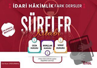 İdari Hakimlik Fark Dersler Süreler Kitabı - Sertkan Erdurmaz - Temsil