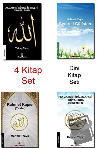 İki Yazar Dini Kitap Seti (4 Kitap) - Mehmet Yaylı - Kitap Müptelası Y