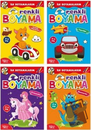 İlk Boyamalarım - Renkli Boyama (4 Kitap Takım) - Kolektif - Koloni Ço