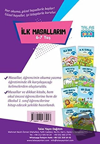 İlk Masallarım ( 8 Kitap Set ) - Mehmet Buğra - Talas Yayınları - Fiya