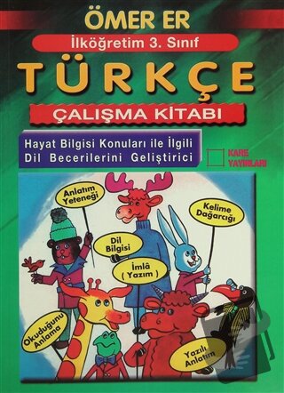 İlköğretim 3. Sınıf Türkçe Çalışma Kitabı - Ömer Er - Kare Yayınları -