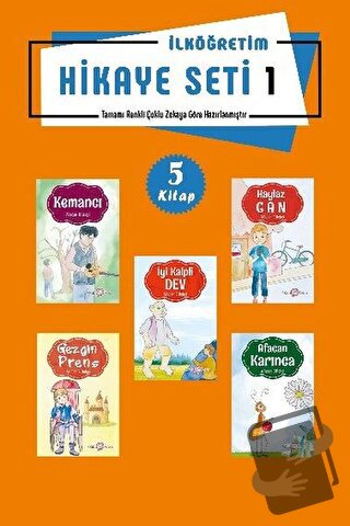 İlköğretim Hikaye Seti 1 - 5 Kitap - Afacan Dilekçi - Akıllı Zebra - F