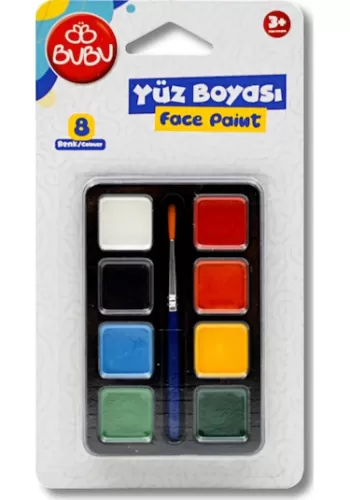 Bu-Bu Yüz Boyası 8 Renk Tablet Bubu-Yuz002 - - Bu-Bu - Fiyatı - Yoruml