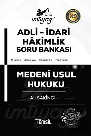 İmtiyaz Adli-İdari Hakimlik Medeni Usul Hukuku Soru Bankası - Ali Saki