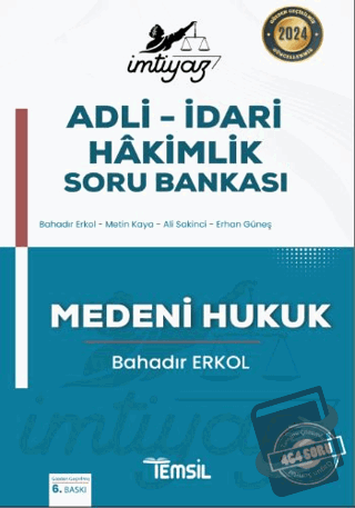 İmtiyaz Adli - İdari Hakimlik Soru Bankası Medeni Hukuk - Bahadır Erko