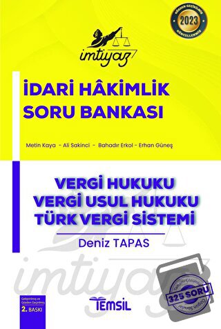 İmtiyaz Hakimlik Soru Bankası Vergi Hukuku- Vergi Usul Hukuku- Türk Ve