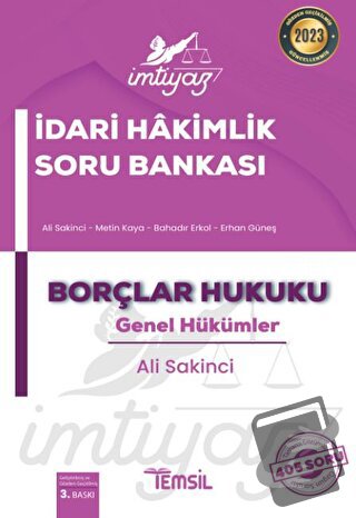 İmtiyaz İdari Hakimlik Soru Bankası Borçlar Hukuku Genel Hükümler - Al