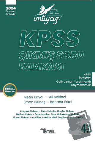 İmtiyaz KPSS Çıkmış Soru Bankası - Metin Kaya - Temsil Kitap - Fiyatı 