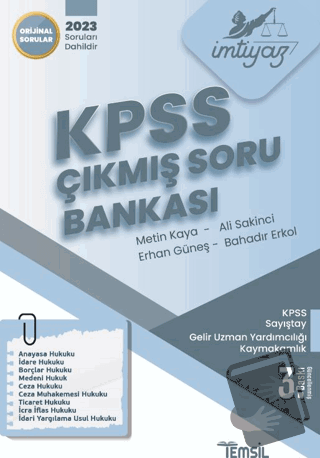 İmtiyaz KPSS Çıkmış Soru Bankası - Metin Kaya - Temsil Kitap - Fiyatı 