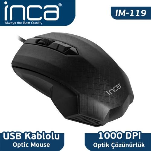 Inca Im-119 Usb Siyah Optik Mouse - - Inca - Fiyatı - Yorumları - Satı