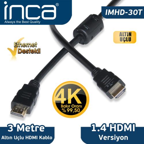 Inca Imhd-30T 3Mt Hdmı-M-Hdmı-M Kablo - - Inca - Fiyatı - Yorumları - 