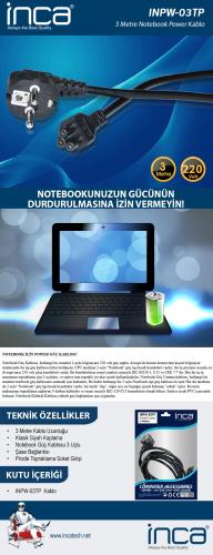 Inca Inpw-03Tp 3Mt Notebook Power Kablosu - - Inca - Fiyatı - Yorumlar