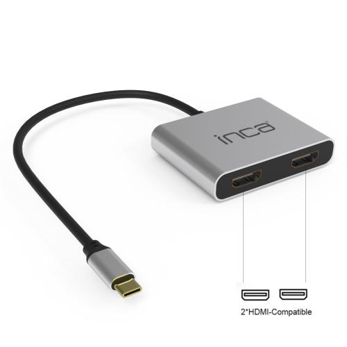 İnca Itpc-4 Usb C To 2X Hdmı 4K Usb 2.0+Pd - - Inca - Fiyatı - Yorumla