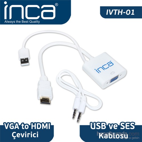 Inca Ivth-01 Vga To Hdmı Çevirici - - Inca - Fiyatı - Yorumları - Satı